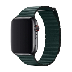 E2M APPLE WATCH 38-40-41MM KRD-06 DERI BÜKME YEŞİL KORDON