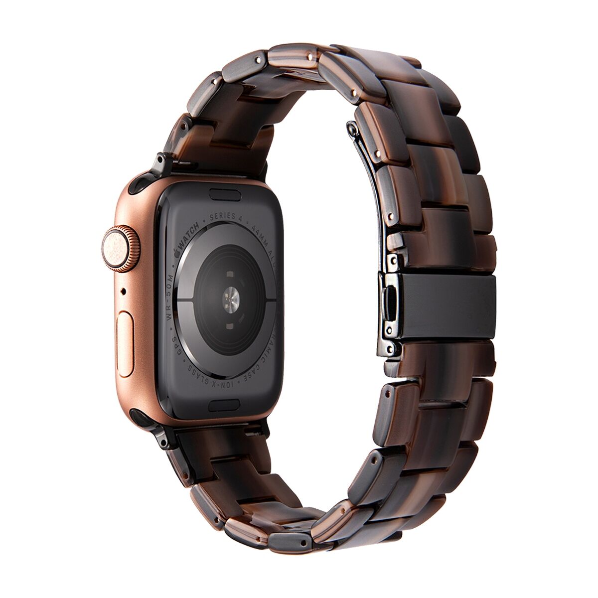 E2M Apple Watch 42-44mm KRD-25 Resin Acı Kahve Kordon