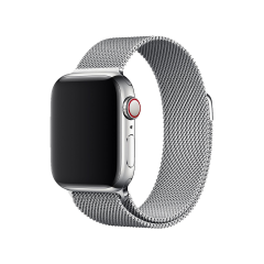 E2M APPLE WATCH 38-40MM KRD-01 METAL HASIR GÜMÜŞ KORDON