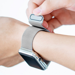 E2M APPLE WATCH 38-40MM KRD-01 METAL HASIR GÜMÜŞ KORDON