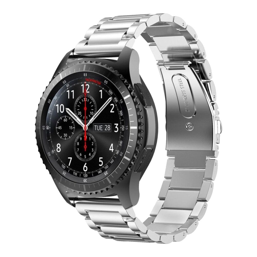 E2M Samsung Watch 22mm KRD-05 Klasik Metal Gümüş Kordon