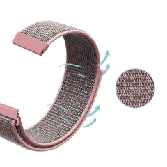 E2M Samsung Watch 22mm KRD-03 Hasır Fuşya Kordon
