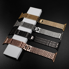 E2M Apple Watch 42-44-45-46-49mm KRD-16 Metal Gümüş Kordon