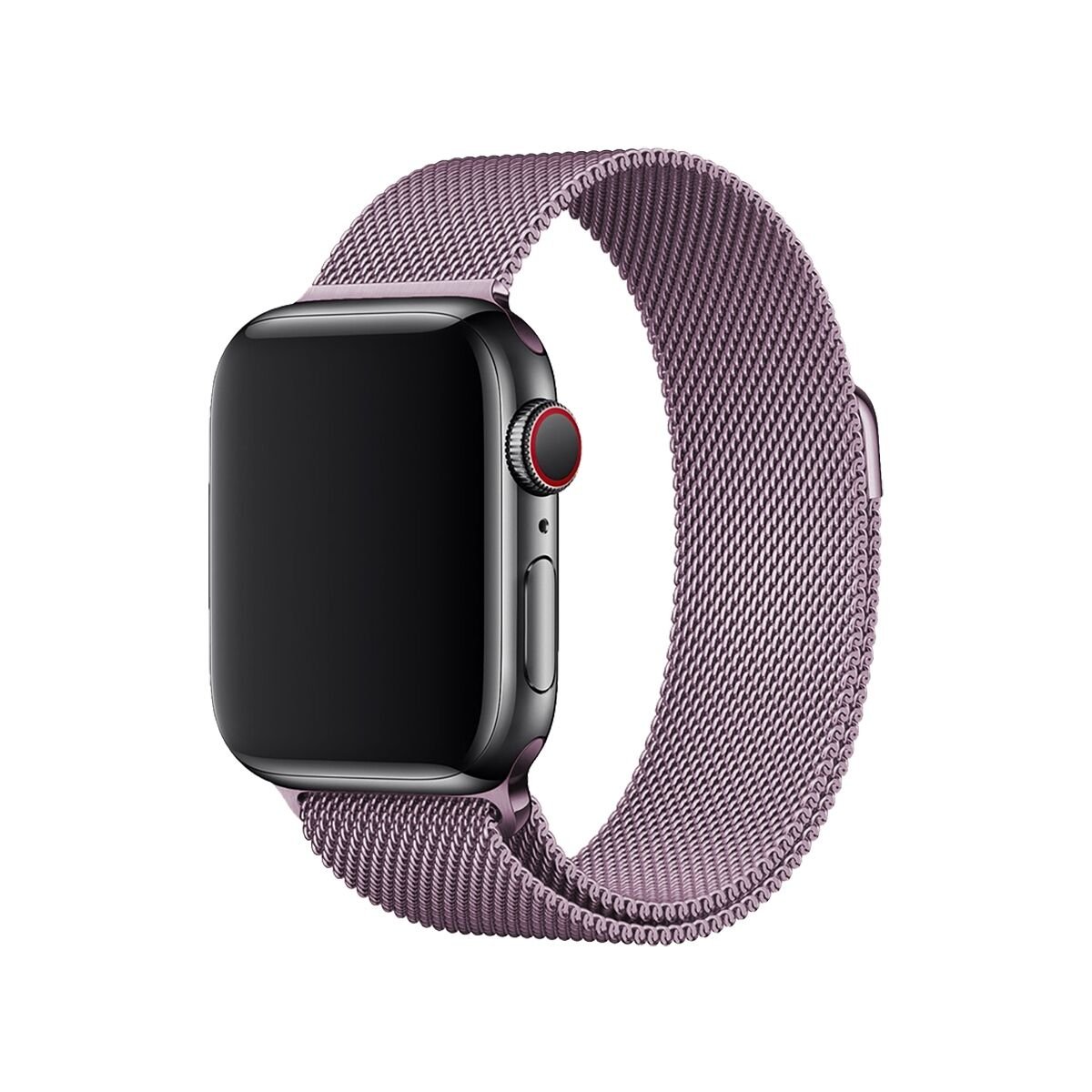 E2M Apple Watch 42-44-45-46-49mm KRD-01 Metal Hasır Lila Kordon
