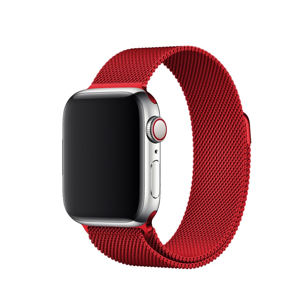 E2M APPLE WATCH 42-44-45-46-49MM KRD-01 METAL HASIR KIRMIZI KORDON