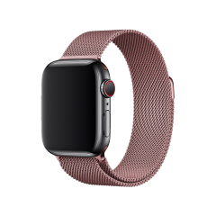 E2M APPLE WATCH 42-44-45-46-49MM KRD-01 METAL HASIR ROZE ALTIN KORDON