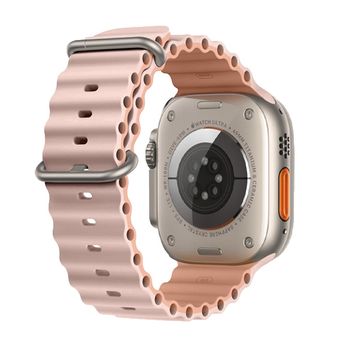 E2M APPLE WATCH 42-44-45-46-49MM KRD-28 OCEAN ÇİFT RENKLİ ROSE KORDON