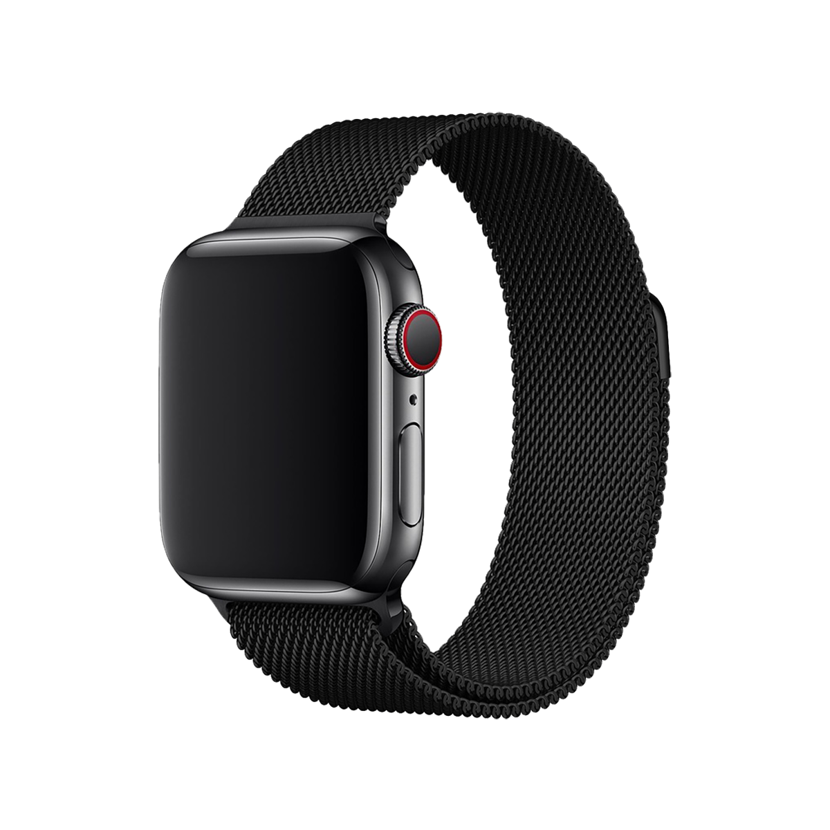 E2M APPLE WATCH 42-44-45-46-49MM KRD-01 METAL HASIR SIYAH KORDON