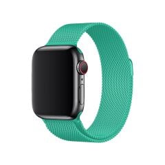 E2M APPLE WATCH 38-40-41MM KRD-01 METAL HASIR TURKUAZ KORDON