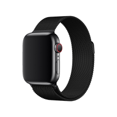E2M APPLE WATCH 38-40-41MM KRD-01 METAL HASIR SIYAH KORDON