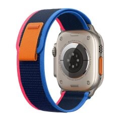 E2M APPLE WATCH 42-44-45-46-49MM KRD-27 TRIAL ÇİFT RENKLİ LACİVERT KORDON