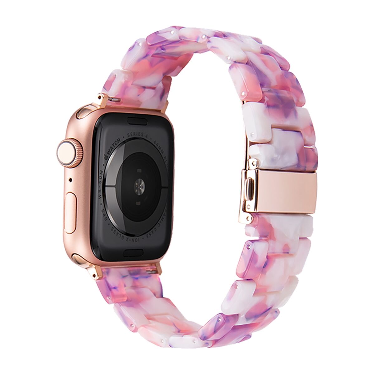 E2M Apple Watch 42-44mm KRD-25 Resin Açık Pembe Kordon