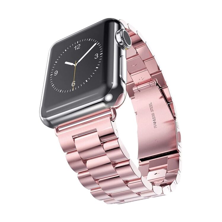 E2M APPLE WATCH 42-44-45-46-49MM KRD-05 KLASİK METAL PEMBE KORDON
