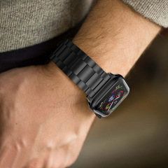 E2M APPLE WATCH 42-44-45-46-49MM KRD-05 KLASİK METAL PEMBE KORDON
