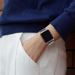E2M APPLE WATCH 42-44-45-46-49MM KRD-01 METAL HASIR GÜMÜŞ KORDON