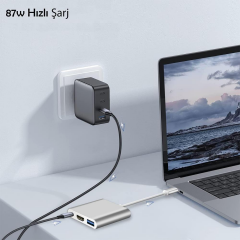 E2M ZR41 TYPE-C 3 PORTLU ÇOKLAYICI ADAPTÖR