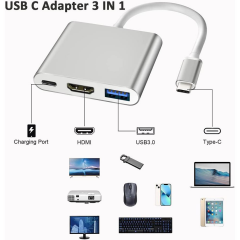 E2M ZR41 TYPE-C 3 PORTLU ÇOKLAYICI ADAPTÖR