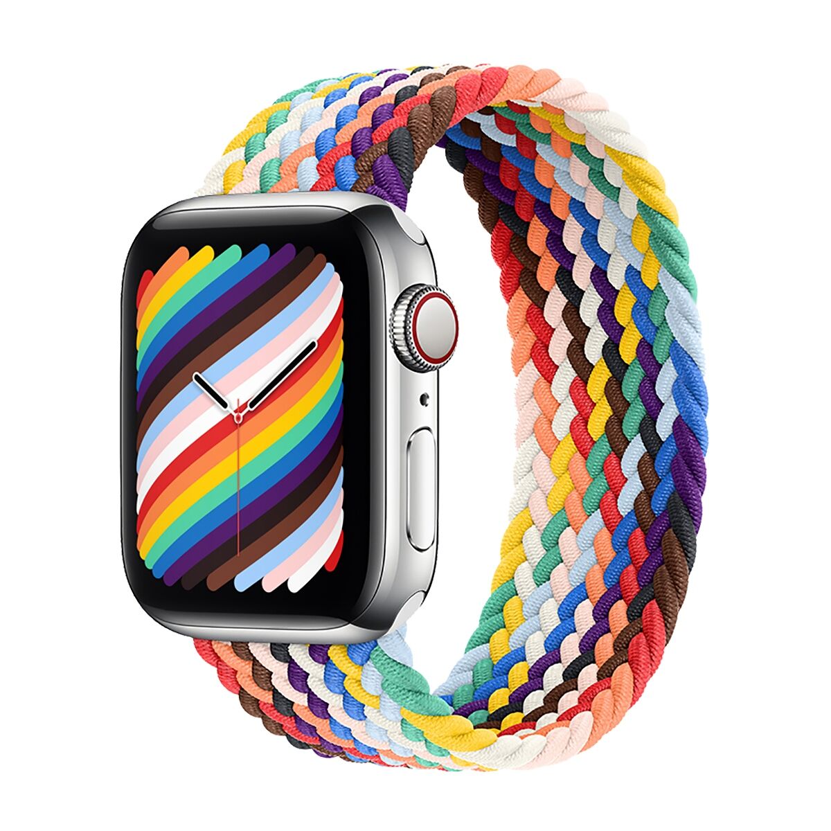 E2M Apple Watch 38-40mm KRD-15 Örgü Spor Gökkuşağı Kordon S