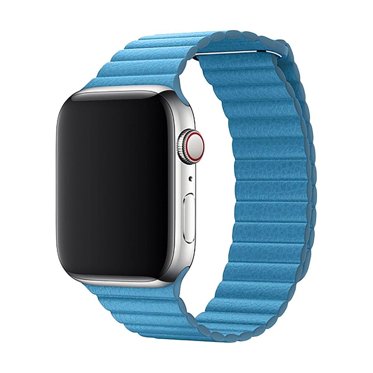 E2M APPLE WATCH 38-40-41MM KRD-06 DERI BÜKME MAVİ KORDON