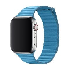 E2M APPLE WATCH 38-40-41MM KRD-06 DERI BÜKME MAVİ KORDON