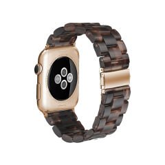 E2M Apple Watch 42-44mm KRD-25 Resin Kahverengi Kordon