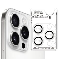 BİNANO IPHONE 17 PRO/17 PRO MAX 16 PRO/16 PRO MAX SAFİR SİLVER KAMERA KORUYUCU