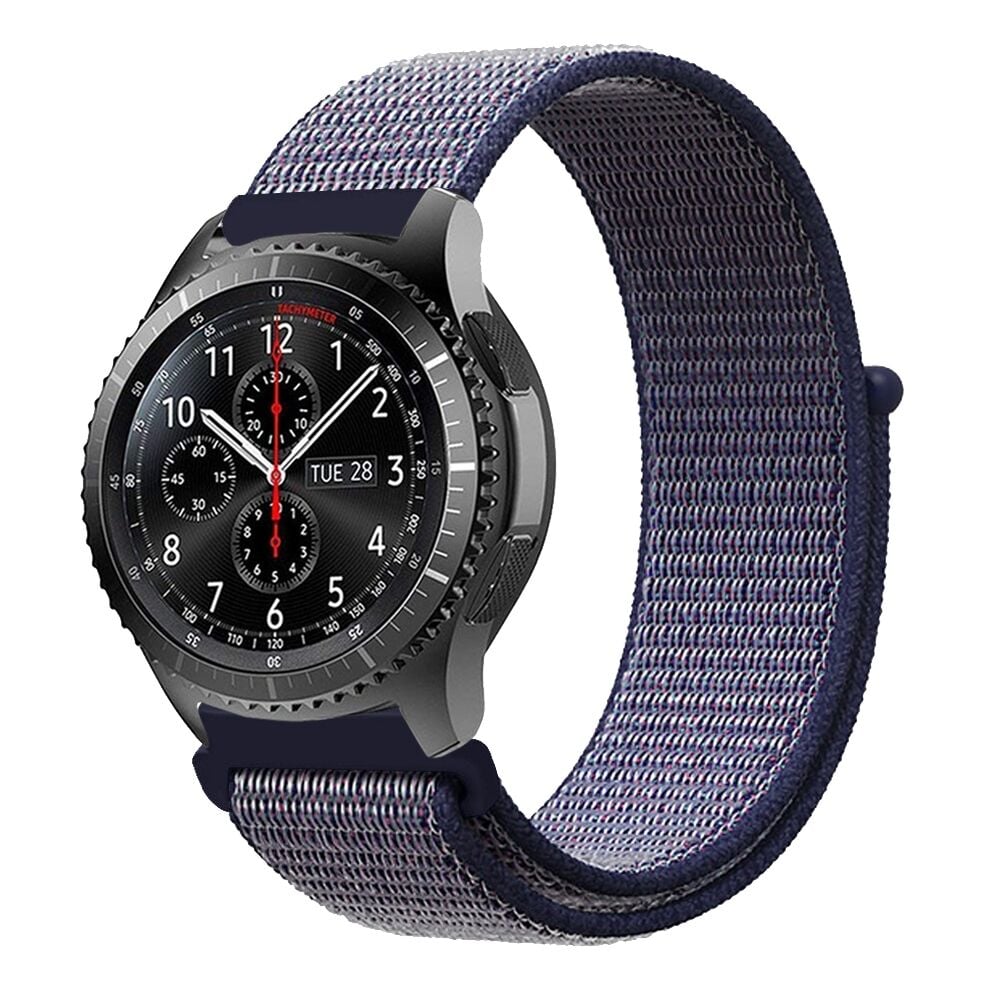 E2M Samsung Watch 20mm KRD-03 Hasır Dumanlı Mavi Kordon