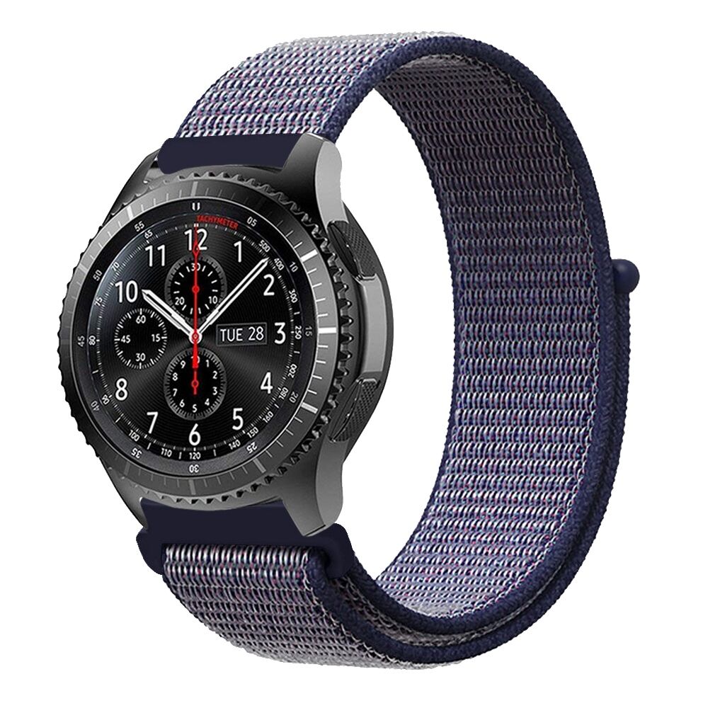 E2M Samsung Watch 22mm KRD-03 Hasır Dumanlı Mavi Kordon