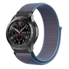 E2M Samsung Watch 22mm KRD-03 Hasır Kanvas Mavi Kordon