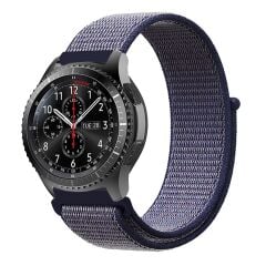 E2M Huawei Watch 20mm KRD-03 Hasır Dumanlı Mavi Kordon