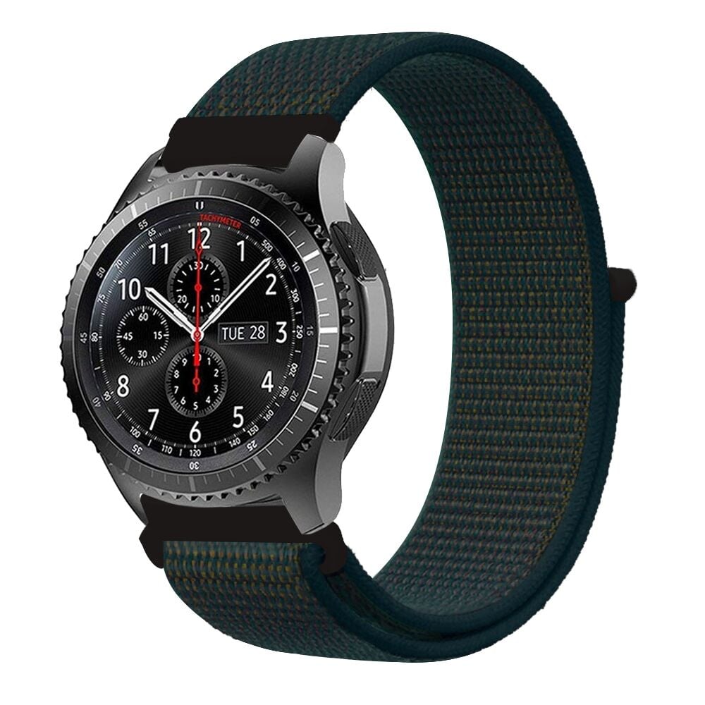 E2M Huawei Watch 20mm KRD-03 Hasır Petrol Yeşili Kordon