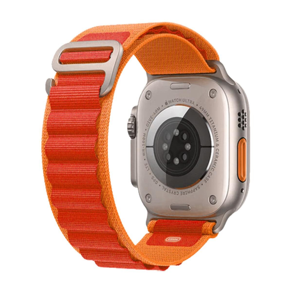 E2M APPLE WATCH 42-44-45-46-49MM KRD-26 ALPINE ÇİFT RENKLİ NAR ÇİÇEĞİ KORDON