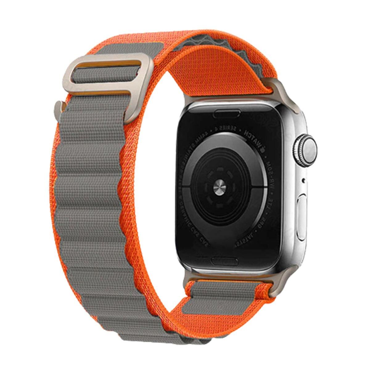 E2M APPLE WATCH 42-44-45-46-49MM KRD-26 ALPINE ÇİFT RENKLİ GRİ KORDON