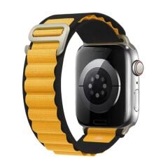 E2M APPLE WATCH 42-44-45-46-49MM KRD-26 ALPINE ÇİFT RENKLİ SARI KORDON
