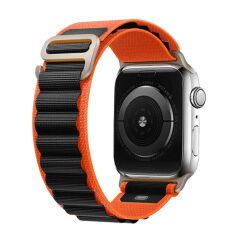 E2M APPLE WATCH 38-40-41MM KRD-26 ALPINE ÇİFT RENKLİ SİYAH KORDON
