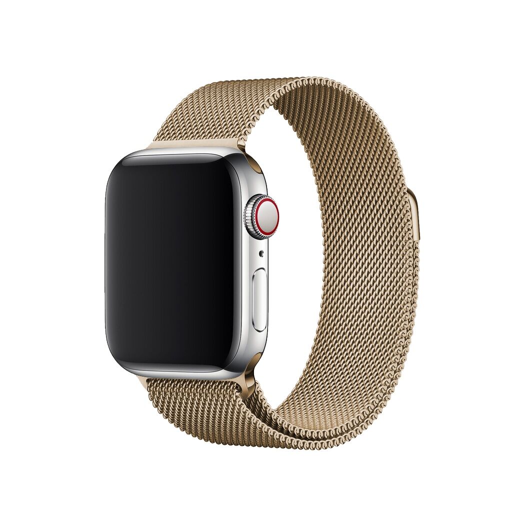 E2M Apple Watch 38-40mm KRD-01 Metal Hasır Kum Rengi Kordon