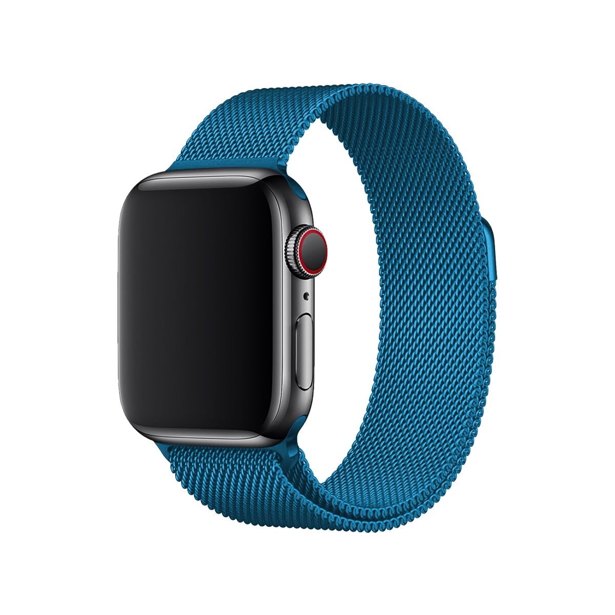 E2M Apple Watch 38-40-41mm KRD-01 Metal Hasır Mavi Kordon