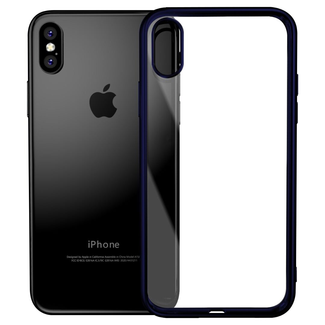 BİKAPAK ELIT SHINE IPHONE XS MAX FULL MAVİ KAPAK