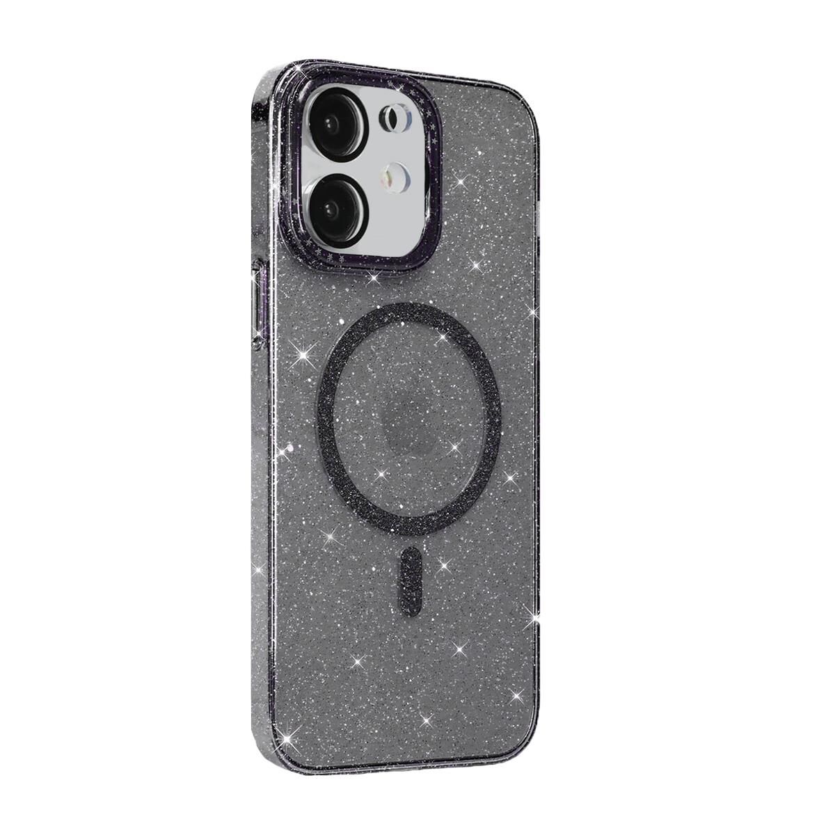 BİKAPAK MAGFIT IPHONE 11 YALDIZLI SİYAH KAPAK