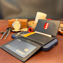 BİDERİ CAESAR HAKİKİ DERİ MAGSAFE KARTLIK ANTRASİT