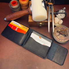 BİDERİ APOLLON HAKİKİ DERİ MANDALLI KARTLIK KAHVERENGİ