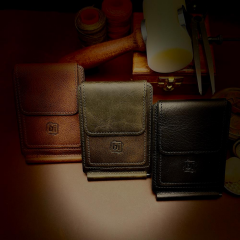 BİDERİ APOLLON HAKİKİ DERİ MANDALLI KARTLIK ANTRASİT