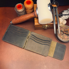 BİDERİ APOLLON HAKİKİ DERİ MANDALLI KARTLIK HAKİ