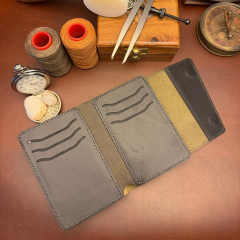 BİDERİ PRIENE HAKİKİ DERİ RENKLİ CÜZDAN HAKİ