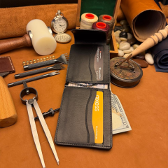 BİDERİ MILETOS HAKİKİ DERİ MANDALLI CÜZDAN ANTRASİT