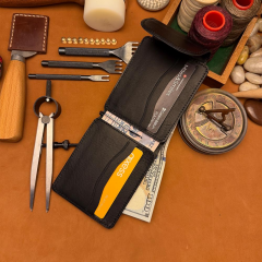 BİDERİ MILETOS HAKİKİ DERİ MANDALLI CÜZDAN ANTRASİT