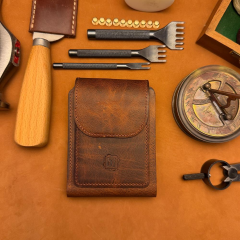 BİDERİ MILETOS HAKİKİ DERİ MANDALLI CÜZDAN KAHVERENGİ