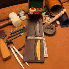 BİDERİ MILETOS HAKİKİ DERİ MANDALLI CÜZDAN KAHVERENGİ