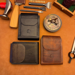 BİDERİ MILETOS HAKİKİ DERİ MANDALLI CÜZDAN KAHVERENGİ