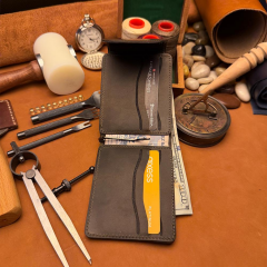 BİDERİ MILETOS HAKİKİ DERİ MANDALLI CÜZDAN HAKİ